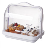 Maxbell Bread Storage Box Transparent Dessert Holder for Bedroom Living Room Large