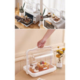 Maxbell Bread Storage Box Transparent Dessert Holder for Bedroom Living Room Large