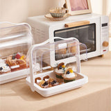 Maxbell Bread Storage Box Transparent Dessert Holder for Bedroom Living Room Large