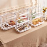 Maxbell Bread Storage Box Transparent Dessert Holder for Bedroom Living Room Small