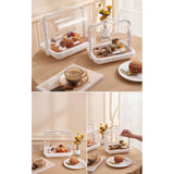Maxbell Bread Storage Box Transparent Dessert Holder for Bedroom Living Room Small