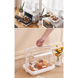 Maxbell Bread Storage Box Transparent Dessert Holder for Bedroom Living Room Small