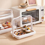 Maxbell Bread Storage Box Transparent Dessert Holder for Bedroom Living Room Small