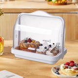 Maxbell Bread Storage Box Transparent Dessert Holder for Bedroom Living Room Small
