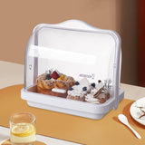 Maxbell Bread Storage Box Transparent Dessert Holder for Bedroom Living Room Small