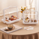 Maxbell Bread Storage Box Transparent Dessert Holder for Bedroom Living Room Small