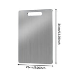 Maxbell Stainless Steel Cutting Board Plate for Meat Fruit Vegetables Camping Indoor 23cmx34cm