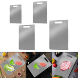 Maxbell Stainless Steel Cutting Board Plate for Meat Fruit Vegetables Camping Indoor 23cmx34cm