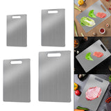 Maxbell Stainless Steel Cutting Board Plate for Meat Fruit Vegetables Camping Indoor 23cmx34cm