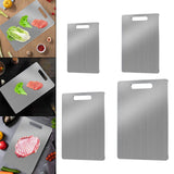 Maxbell Stainless Steel Cutting Board Plate for Meat Fruit Vegetables Camping Indoor 23cmx34cm