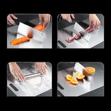 Maxbell Stainless Steel Cutting Board Plate for Meat Fruit Vegetables Camping Indoor 23cmx34cm