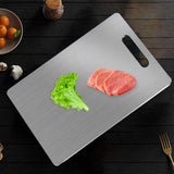 Maxbell Stainless Steel Cutting Board Plate for Meat Fruit Vegetables Camping Indoor 23cmx34cm