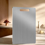 Maxbell Stainless Steel Cutting Board Plate for Meat Fruit Vegetables Camping Indoor 28cmx39cm
