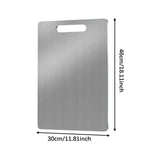 Maxbell Stainless Steel Cutting Board Plate for Meat Fruit Vegetables Camping Indoor 30cmx46cm
