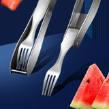 Maxbell 2 in 1 Watermelon Fork Slicer Fruit Cutter Tools for Family Gathering Picnic