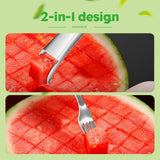 Maxbell 2 in 1 Watermelon Fork Slicer Fruit Cutter Tools for Family Gathering Picnic