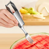 Maxbell 2 in 1 Watermelon Fork Slicer Fruit Cutter Tools for Family Gathering Picnic