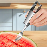 Maxbell 2 in 1 Watermelon Fork Slicer Fruit Cutter Tools for Family Gathering Picnic