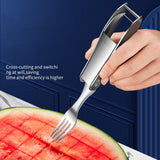 Maxbell 2 in 1 Watermelon Fork Slicer Fruit Cutter Tools for Family Gathering Picnic