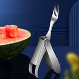 Maxbell 2 in 1 Watermelon Fork Slicer Fruit Cutter Tools for Family Gathering Picnic