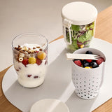 Maxbell Fruit Salad Storage Cup Portable Reusable Fruit Cup for Travel Lunch Cereal