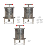 Maxbell Honey Press Machine Sturdy Manual Fruit Wine Press for Grape Olive Oil Juice 1  Filtration Mesh