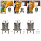 Maxbell Honey Press Machine Sturdy Manual Fruit Wine Press for Grape Olive Oil Juice 1  Filtration Mesh