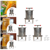 Maxbell Honey Press Machine Sturdy Manual Fruit Wine Press for Grape Olive Oil Juice 1  Filtration Mesh