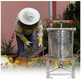 Maxbell Honey Press Machine Sturdy Manual Fruit Wine Press for Grape Olive Oil Juice 1  Filtration Mesh
