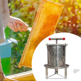 Maxbell Honey Press Machine Sturdy Manual Fruit Wine Press for Grape Olive Oil Juice 1  Filtration Mesh