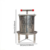 Maxbell Honey Press Machine Sturdy Manual Fruit Wine Press for Grape Olive Oil Juice 1  Filtration Mesh