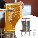 Maxbell Honey Press Machine Sturdy Manual Fruit Wine Press for Grape Olive Oil Juice 3 Filtration Meshes
