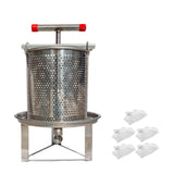 Maxbell Honey Press Machine Sturdy Manual Fruit Wine Press for Grape Olive Oil Juice 5 Filtration Meshes