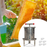 Maxbell Honey Press Machine Sturdy Manual Fruit Wine Press for Grape Olive Oil Juice 5 Filtration Meshes