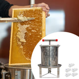 Maxbell Honey Press Machine Sturdy Manual Fruit Wine Press for Grape Olive Oil Juice 5 Filtration Meshes