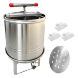 Maxbell Large Honey Presser Honey Separator Fruit Wine Press for Vinasse Juice Grape 3 Filtration bags