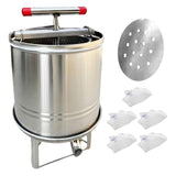 Maxbell Large Honey Presser Honey Separator Fruit Wine Press for Vinasse Juice Grape 5 Filtration bags