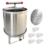 Maxbell Large Honey Presser Honey Separator Fruit Wine Press for Vinasse Juice Grape 5 Filtration bags