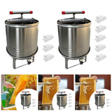 Maxbell Large Honey Presser Honey Separator Wine Making for Oil Pomace Grape Vinasse 3 filtration bags