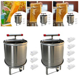 Maxbell Large Honey Presser Honey Separator Wine Making for Oil Pomace Grape Vinasse 3 filtration bags