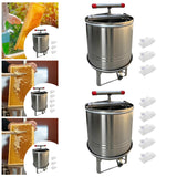 Maxbell Large Honey Presser Honey Separator Wine Making for Oil Pomace Grape Vinasse 3 filtration bags