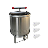 Maxbell Large Honey Presser Honey Separator Wine Making for Oil Pomace Grape Vinasse 3 filtration bags
