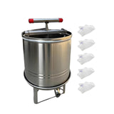 Maxbell Large Honey Presser Honey Separator Wine Making for Oil Pomace Grape Vinasse 5 filtration bags