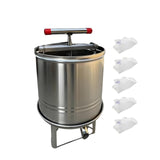 Maxbell Large Honey Presser Honey Separator Wine Making for Oil Pomace Grape Vinasse 5 filtration bags