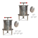 Maxbell Large Honey Presser with T Hand Household Crusher for Oil Pomace Grape Juice 3 filtration bags