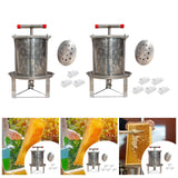 Maxbell Large Honey Presser with T Hand Household Crusher for Oil Pomace Grape Juice 3 filtration bags
