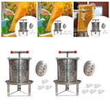 Maxbell Large Honey Presser with T Hand Household Crusher for Oil Pomace Grape Juice 3 filtration bags
