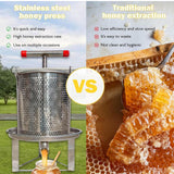 Maxbell Large Honey Presser with T Hand Household Crusher for Oil Pomace Grape Juice 3 filtration bags