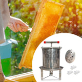 Maxbell Large Honey Presser with T Hand Household Crusher for Oil Pomace Grape Juice 3 filtration bags