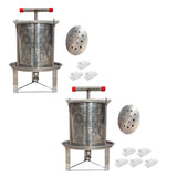 Maxbell Large Honey Presser with T Hand Household Crusher for Oil Pomace Grape Juice 3 filtration bags